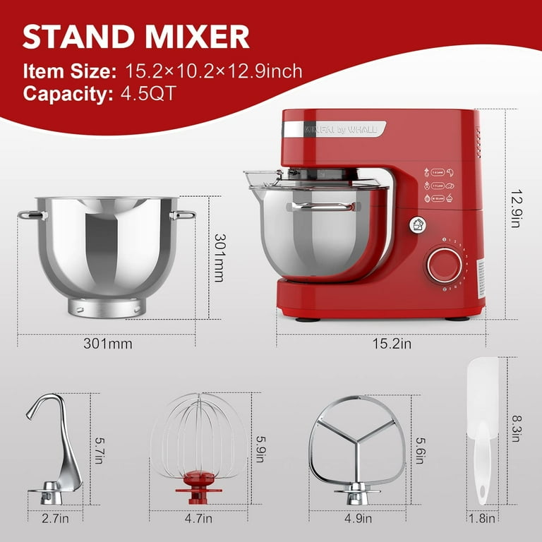 Kinfai Electric Kitchen Stand Mixer Machine with 5.5 Quart Bowl for Ca –  Whall