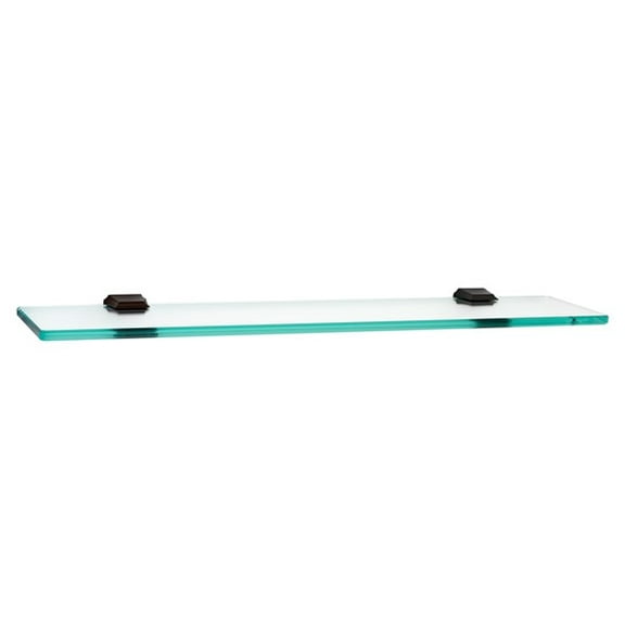 Geometric 24" x 1.75" Bathroom Shelf, Chocolate Bronze