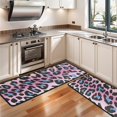 thumbnail image 3 of Kitchen Rugs Sets Of 2,Pink and Blue Of Leopard Print Anti Fatigue Kitchen Mat Rugs Non Slip Washable,Decorative Kitchen Floor Mats for Kitchen,Sink,Laundry,17"x47"+17"x47", 3 of 5