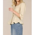 thumbnail image 4 of 3/4 Sleeve Peplum Blouse, 4 of 10