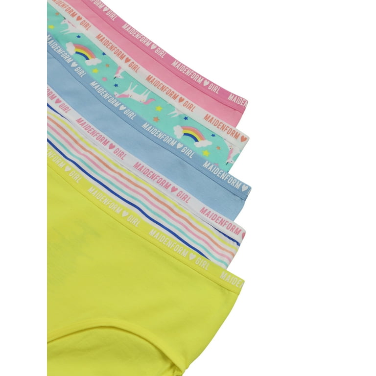 Maidenform Sweet Nothings Girls' Cotton Brief Underwear, 5-Pack, Sizes  (S-XL) 
