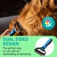 thumbnail image 2 of Rastrillo de aseo para mascotas Maxpower Planet de doble cara, color azul, 2 of 9