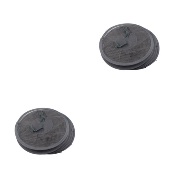 Injueey Cesta de almacenamiento colgante de malla de mano de obra exquisita para artículos esenciales para el hogar red de almacenamiento Gris cuatro capas 2Conjunto