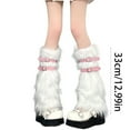 thumbnail image 5 of Jesscasday Faux Furs Leg Warmer,Warm Soft Cozy Fuzzy Leg Warmer Boot Cuffs Cover for Women Party Costumes Boot Sleeves Boot Covers, 5 of 13