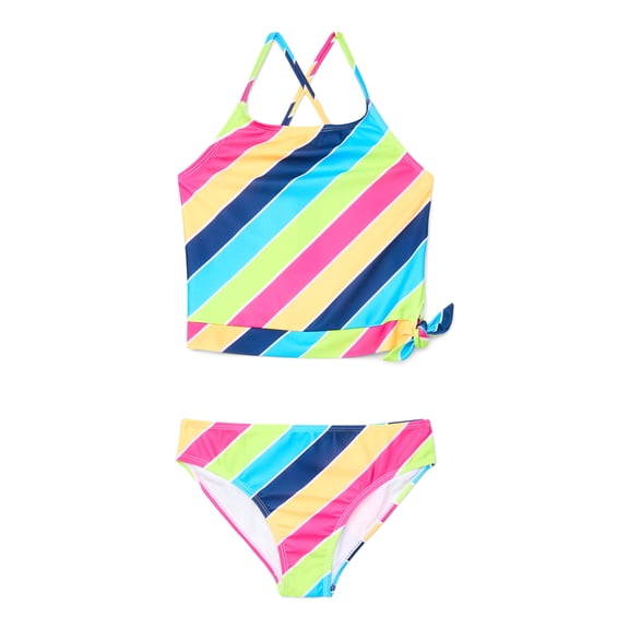 Ocean Gear Girls Tankini Top and Bottoms Swim Set, 2-Piece, Sizes 4-18