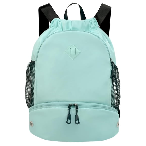 Mochila con Cordón RHDZO para Gimnasio con Compartimento para Zapatos Verde Menta