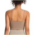 thumbnail image 4 of V-Neck Lace Seamless Camisoles Tank Tops with Built in Bra for Women Summer Cropped Workout Going Out Tankini Camis, 4 of 4
