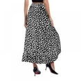 thumbnail image 4 of Women's Floral Printing Long Skirts High Waisted Ruffle Hem Split Wrap Skirt Office Lady Casual Maxi Skirt, Black S-2XL, 4 of 9