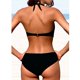 thumbnail image 5 of Gibobby Traje de Baño Sexy Bikini 2023 Traje de baño dividido para mujer Bikini Estampado de hojas Cuello colgante Traje de baño con cuello en V(Negro,CH), 5 of 5