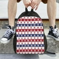 thumbnail image 2 of ZNDUO Blue American Patriotic Stars Pattern Travel Backpack, 16 Inch Lightweight Bookbag, 2 of 8