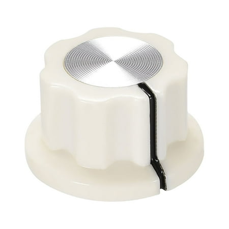 Uxcell 6.4mm/0.25" Shaft Hole Potentiometer Control Rotary Knobs Mini Effect Pedal Knobs Beige