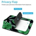 thumbnail image 3 of Square 2Pack PU Leather Green Leaf Tropical Cruise Luggage Tag with Privacy Cover and Stainless Steel Ring - Suitable for Travel Handbags Backpacks Luggage Tags, 3 of 6