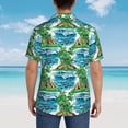 thumbnail image 4 of Fuzoiu Hawaii Palms Print Hawaiian Shirt for Men, Summer Beach Casual Short Sleeve Button Down Shirts, Men’s Beach Summer Shirts with Pocket,XX-Large, 4 of 7