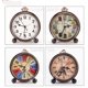 thumbnail image 4 of Reloj Alarma, Reloj de escritorio de metal marrón de 6.7 pulgadas Reloj retro vintage europeo Sonido sin tictac Silencioso Alimentado por batería Vidrio de alta definición Fácil de leer Feliz Sencillez, 4 of 5