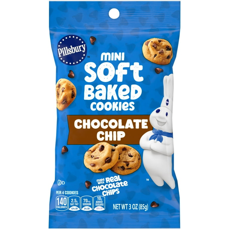 Pillsbury Mini Chocolate Chip Soft Baked Cookies, 3 oz - Walmart.com
