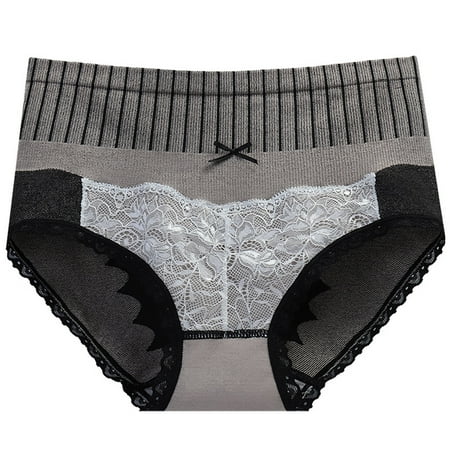 

Women Underwear Brief Panties High Waisted Cotton Tummy Control Soft Pantie