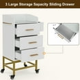 thumbnail image 4 of Paddie Storage Utility Cart with Dryer Holder and Lockable Wheel, White, 4 of 8