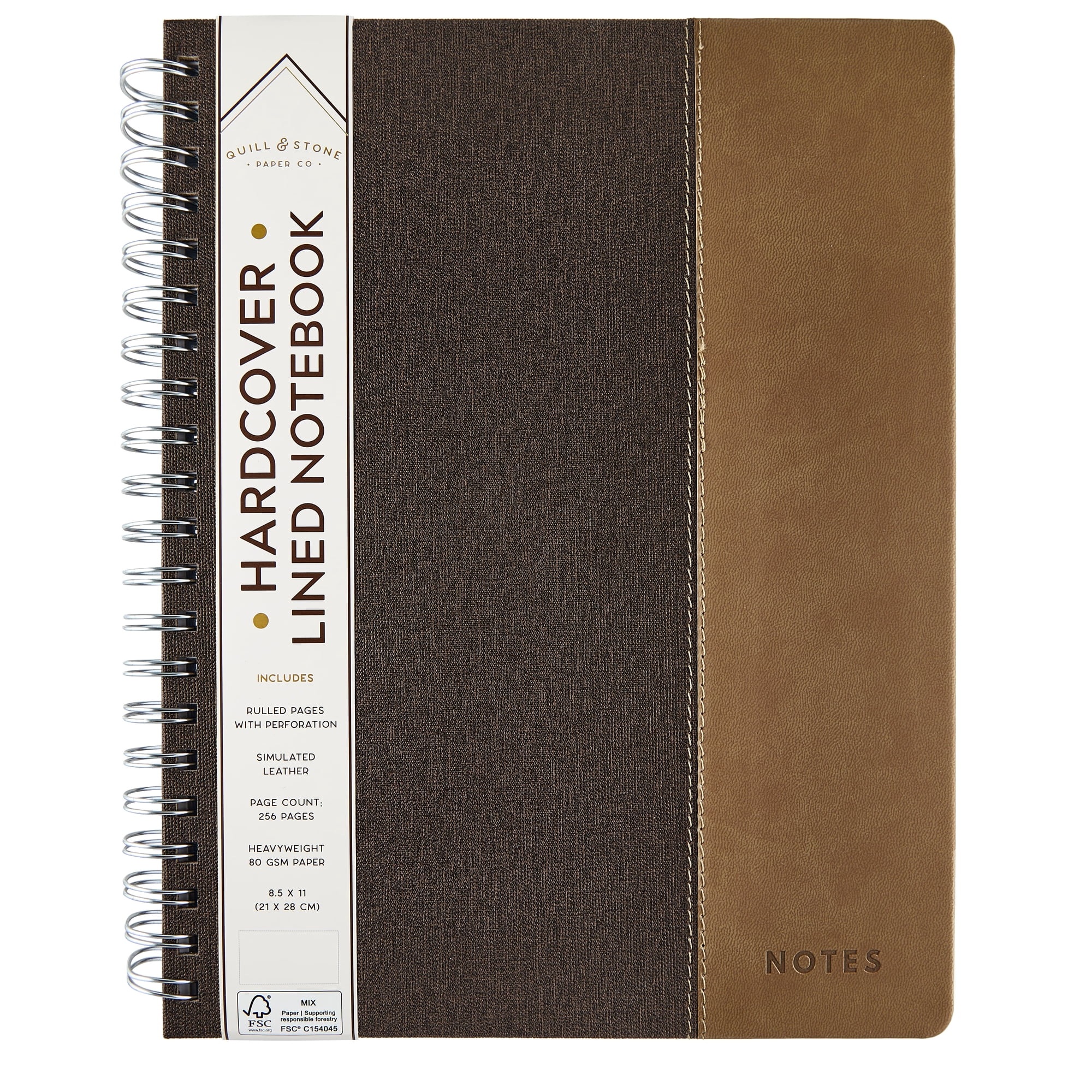 Quill & Stone Large Wiro Journal Brown