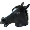 thumbnail image 2 of Máscara de cabeza de unicornio Caballo de látex para disfraces Fiesta de disfraces de Halloween, Máscara de goma de látex con cabeza de unicornio espeluznante para adultos Adepaton LN-1972-3, 2 of 3