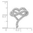thumbnail image 4 of Real 14kt White Gold 1/2ct. Diamond Infinity and Heart Chain Slide; for Adults and Teens; for Women and Men, 4 of 4