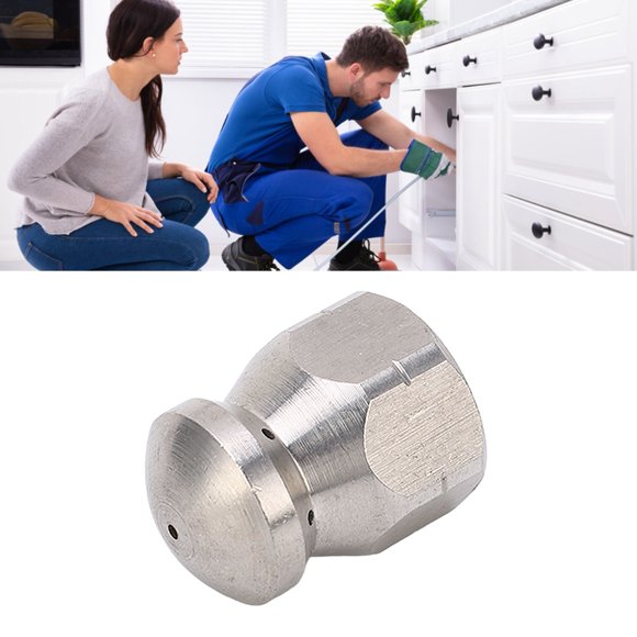Sewer Jetter Nozzle For Pressure Washer, 5000PSI Drain Cleaning Tips For Power Washer, Pipe Dredging Cleaning Nozzle Jetting Spray Tip For Extreme Cleaning and