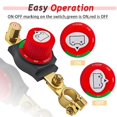 thumbnail image 3 of Battery Cut Off Switch, Quick Direct Fit, 250 Amps, 12 - 48 Volts, ABS Plastic Housing, 3 of 8