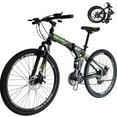 thumbnail image 3 of Eurobike 27.5” Full Suspension Folding Mountain Bike Foldable Frame Bicycle Disc Brakes Men or Women Bikes for Afults Green, 3 of 6