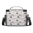thumbnail image 3 of Cat and Meow White Pattern Insulated Lunch Box for Women Men, Medium Leakproof Cooler Bag with Adjustable Strap, 10"x6.7"x8", 3 of 6