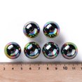 thumbnail image 4 of 500gs Opaque Acrylic Beads AB color Plated Round Black 20x19mm Hole: 2~3mm about 111pcs/500g, 4 of 6