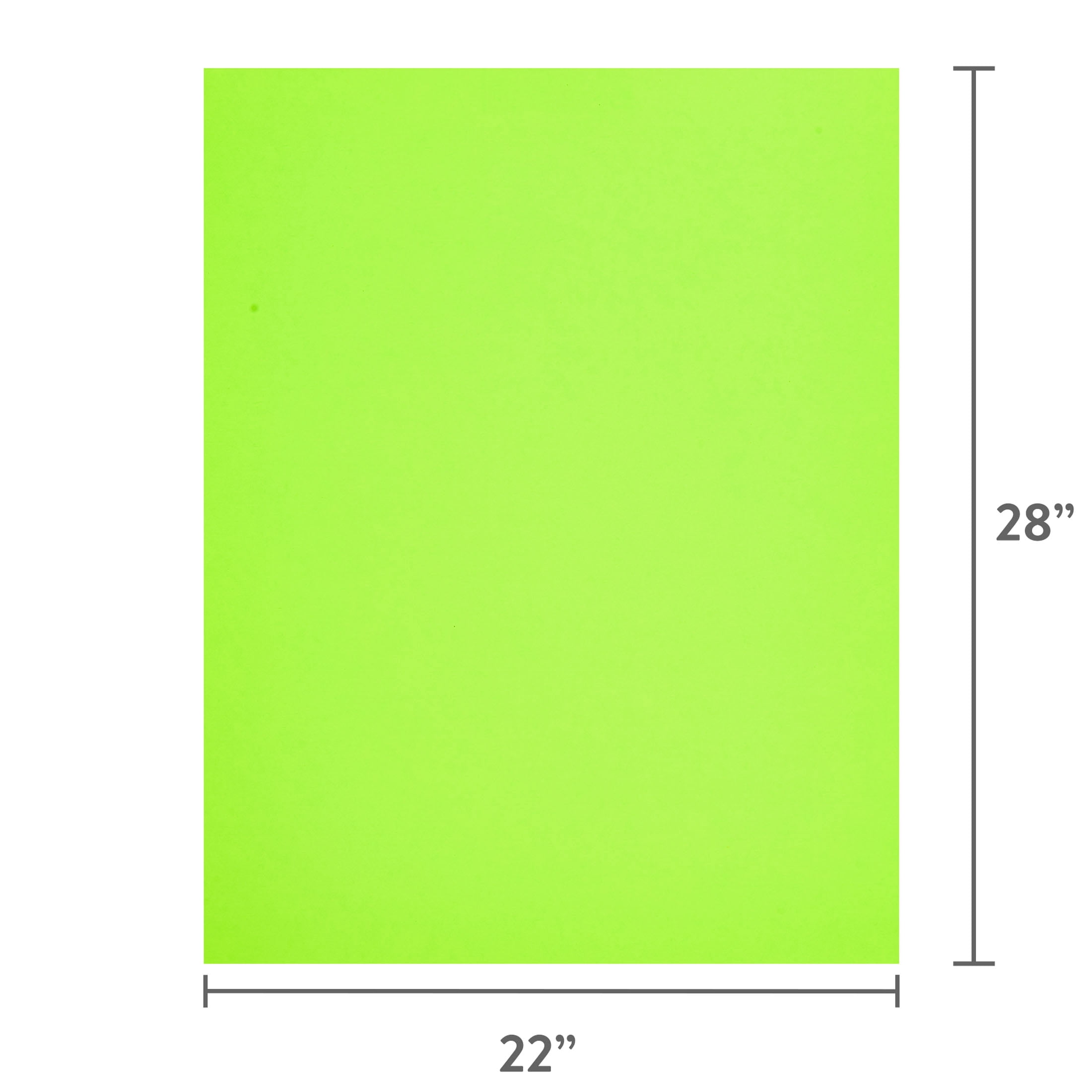 pen+GEAR Heavyweight Colorburst Dual Color Neon Green/Neon Yellow Poster Board, 22"x28", single sheet