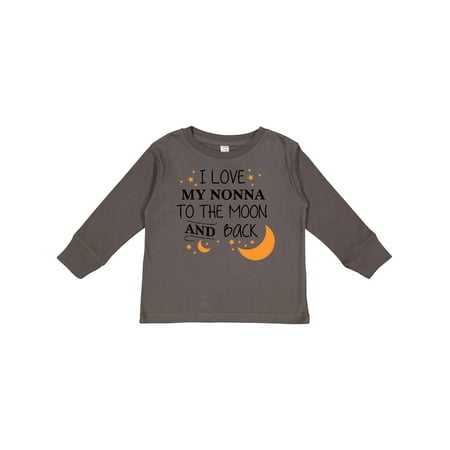 

Inktastic I Love My Nonna to the Moon and Back Gift Toddler Boy or Toddler Girl Long Sleeve T-Shirt