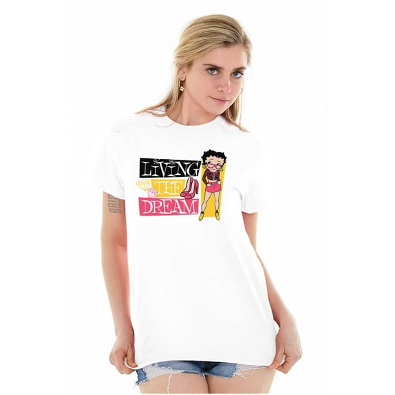 Betty Boop Living the Dream Cute Women's Graphic T Shirt Tees Brisco Brands M