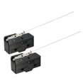 thumbnail image 1 of Uxcell 2PCS Z-15HW78-B 1NO + 1NC Interruptores micro tipo palanca de alambre de acero largo, 1 of 4