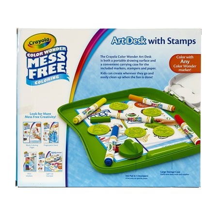 Crayola Color Wonder Mess Free Art Desk With Stamps Coloring Board