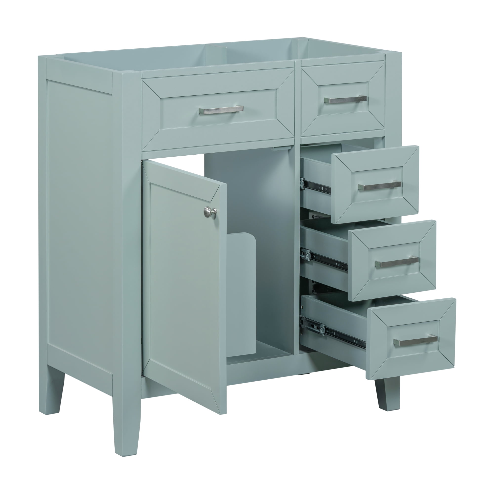 Bellemave 30'' Bathroom Vanity Without Sink,Cabinet Base Only,Bathroom Cabinet with Drawers,Solid Frame and MDF Board,Green