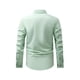 thumbnail image 3 of Blusa y camisa de manga larga con cuello vuelto para hombre, cárdigan liso de moda con cuello vuelto, camisa de negocios con botones, blusa de poliéster para hombre, 3 of 8