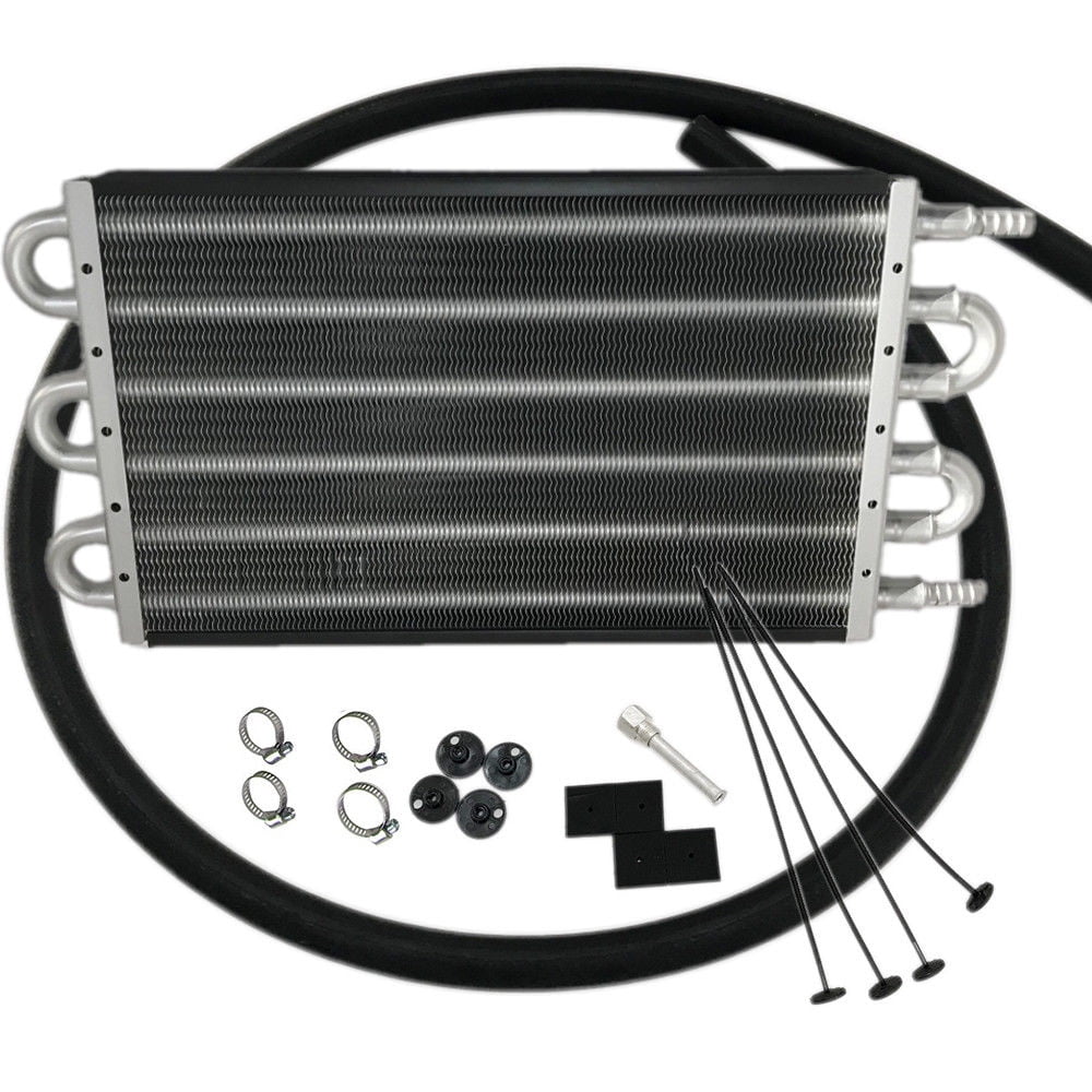 6 Row Radiator Remote Aluminum Transmission Oil Cooler & Mounting Kit