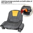 thumbnail image 2 of Riding Lawn Mower Seat Cover, Oxford Waterproof Tractor Seat Covers with Storage Bag Compatible with John-Deere Husq-Varna Crafts-Man Ku-bota Cub Ca-det for Most Lawnmowers Without Armrests, 2 of 10