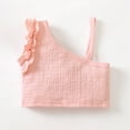 thumbnail image 4 of Kucnuzki 6 Months Baby Girl Summer Outfits Shorts Sets 12 Months One-Shoulder Pure Color Casuak Camisole Top Elastic Shorts Headband 3PCS Set Pink, 4 of 10