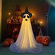 thumbnail image 5 of Sombrero fantasma luminoso con LED para Halloween: decoración espeluznante para porche y patio con tela blanca iluminada para uso en exteriores., 5 of 6