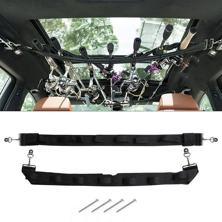 2 Pack Car Fishing Rod Holder, 5 Rod Fishing Rod Storage Rack Adjustable Fishing  Rod Holder Straps with Buckles for Truck SUV, Wagons, Van FANGKAI :  : Home Improvement