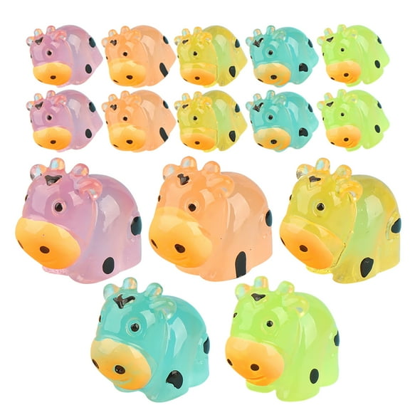 unbranded  20 Pcs Mini Cow Decor Animals Toy Miniature Figurines Micro Scene Child