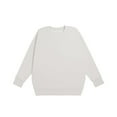 thumbnail image 1 of 12.3 oz Men's Fleece Crewneck Sweatshirt Thick Loose fit Soft Basic Pullover Sweatshirt（Rice grey）, 1 of 5