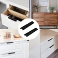 thumbnail image 4 of Finger Edge Pull, 8pcs Concealed Handle Modern Style Drawer Handle,Aluminum Alloy Invisible Handle Wardrobe Handle for Cabinet Hardware Drawer(Black,150mm), 4 of 5