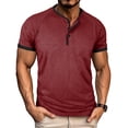 thumbnail image 1 of Ceisia Chemise à Manches Courtes pour Hommes, Cadeau d'Hiver, Décontractée, à Boutons, Col Rond - Confortable pour Usage Quotidien en Extérieur, 1 of 7