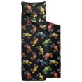 thumbnail image 2 of Monster Cartoon Truck Black Pattern Teens Toddler Nap Mat with Pillow, Sleeping Mat Bag for Preschool Daycare 60"x20", 2 of 6