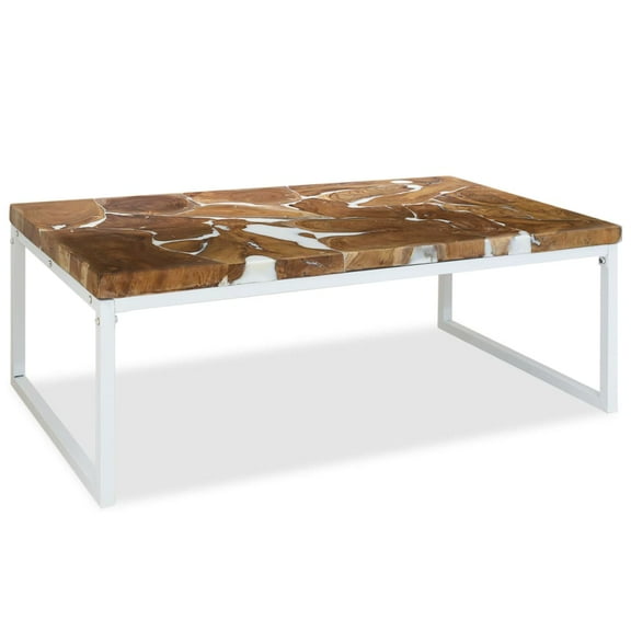vidaXL Coffee Table End Table Side Table Living Room Furniture Teak Resin