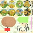 thumbnail image 2 of Painting Coasters Diy  Art Coasters With Holder Cork Pads For Spring Summer Party Home Decor, 2 of 13