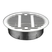 Stainless Steel Floor Drain 1PC,Heavy-Duty Outdoor Grate4.96x4.02x1.65in,Large Flow Capacity Prevents Clogging for Patio & Garden Use