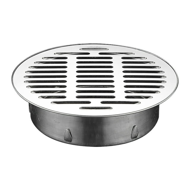 Drain de Sol en Acier Inoxydable, Drain de Toit Rond Robuste, Matériau Épaissi 304, Diamètre 4,5 Pouces, Grande Conception de Déplacement, pour Jardin, Extérieur et Applications sur Toit, Surface Plate, par Ihhxbs
